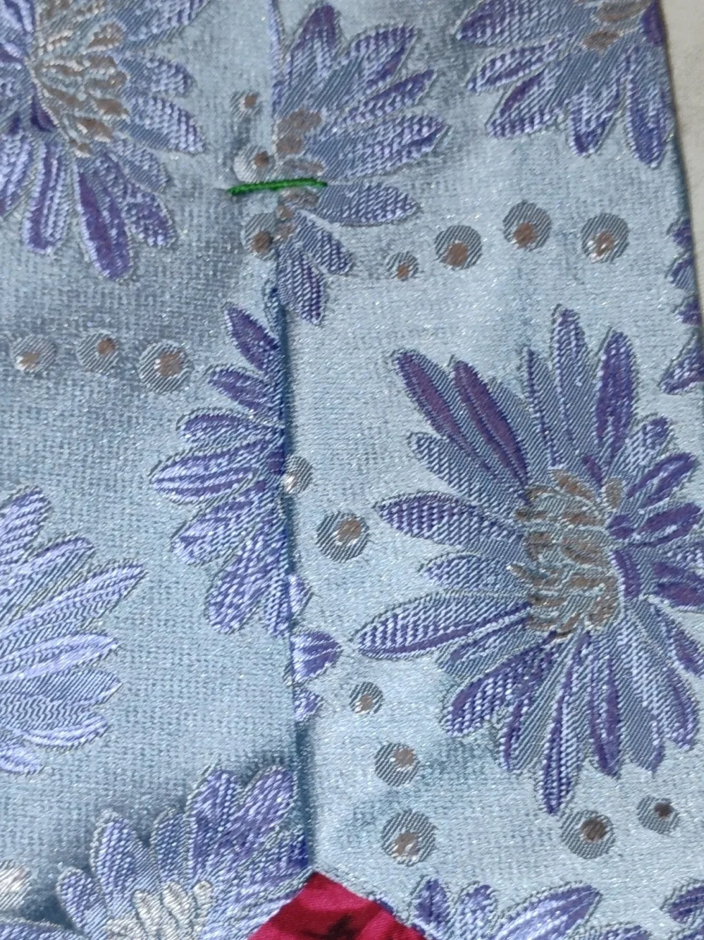 Paul Smith Lilac Floral Embroidered Satin Scarf - Women Accessories